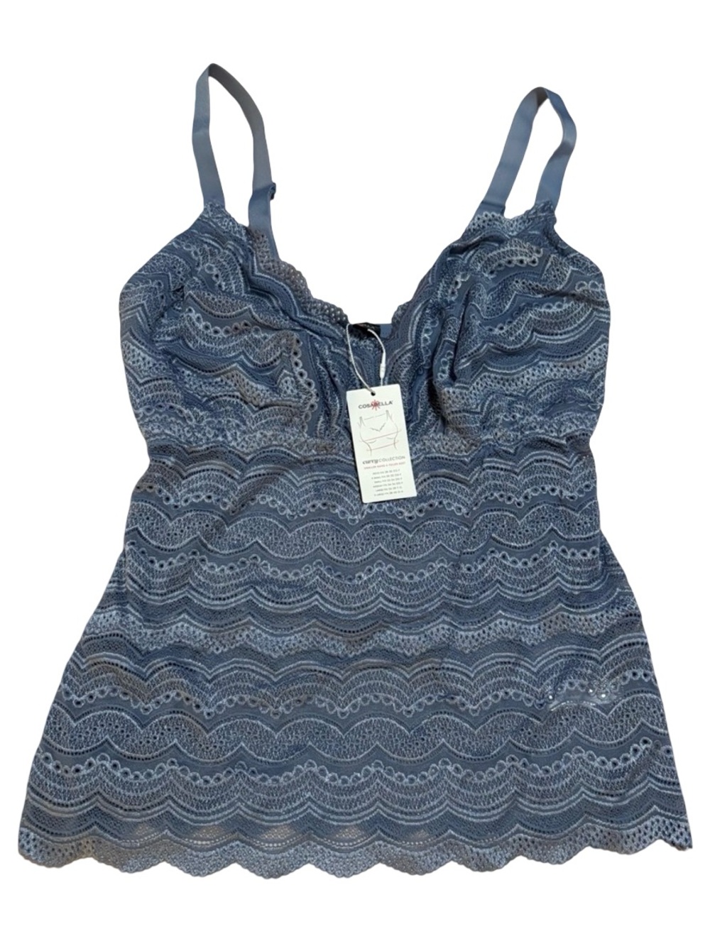 Cosabella Ceylon Curvy Cami Size Small in "Blue Diamond”